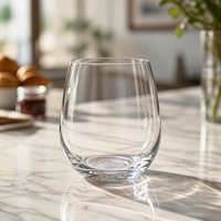 Frühstücks-Saftglas 480ml Stielloses Weinglas, Runde Schüsselform Klarer Körper, Großvolumiger Wasserbecher für den Esstisch