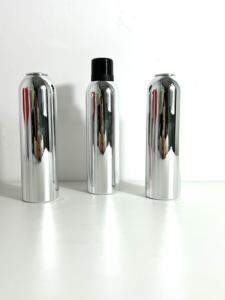 Bombe aérosol en aluminium effet chrome, accessoire 53*180mm, BOV et buses pour gel douche moussant haut <span class=keywords><strong>de</strong></span> gamme - Product Image 1