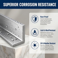 Cornière en acier inoxydable poli calibre 20, 50x50x3, en acier 316L, profilé égal laminé à chaud pour étagères, prix compétitif