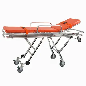 Medical Folding Stretcher Transfer Wounded Aluminum Alloy Folding Stretcher Can Be Used For Ambulance And Fire Truck