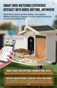 Comedero Inteligente para Pájaros con Cámara – Energía Solar, Control por Aplicación, Identificación de Aves y Alerta de Nivel de Comida - Product Image 3