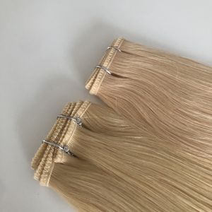 Extensions de cheveux invisibles à trame plate 100% cheveux humains vierges, sans retour de cheveux, <span class=keywords><strong>extension</strong></span> à trame plate - Product Image 2
