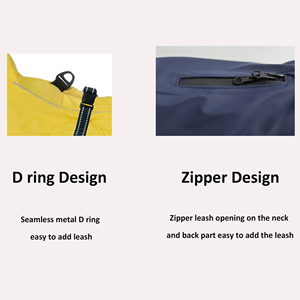 Balık prenses fabrika toptan Modern spor stil hayvan moda köpek yağmurluk su geçirmez büyük köpekler için Pet yağmur giysileri - Product Image 3