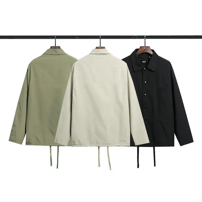 LOGOTIPO personalizado Frete grátis Mistura de algodão de alta qualidade Plus Size Jaqueta masculina Inverno Casual Trench Coat Button Up Jacket