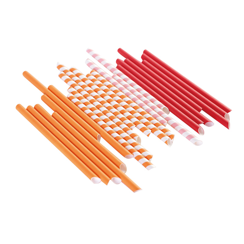 Custom Eco-Friendly Disposable Food Grade Paper Straw Non-Toxic Recyclable Biodegradable Flexible Straw Customizable Sizes