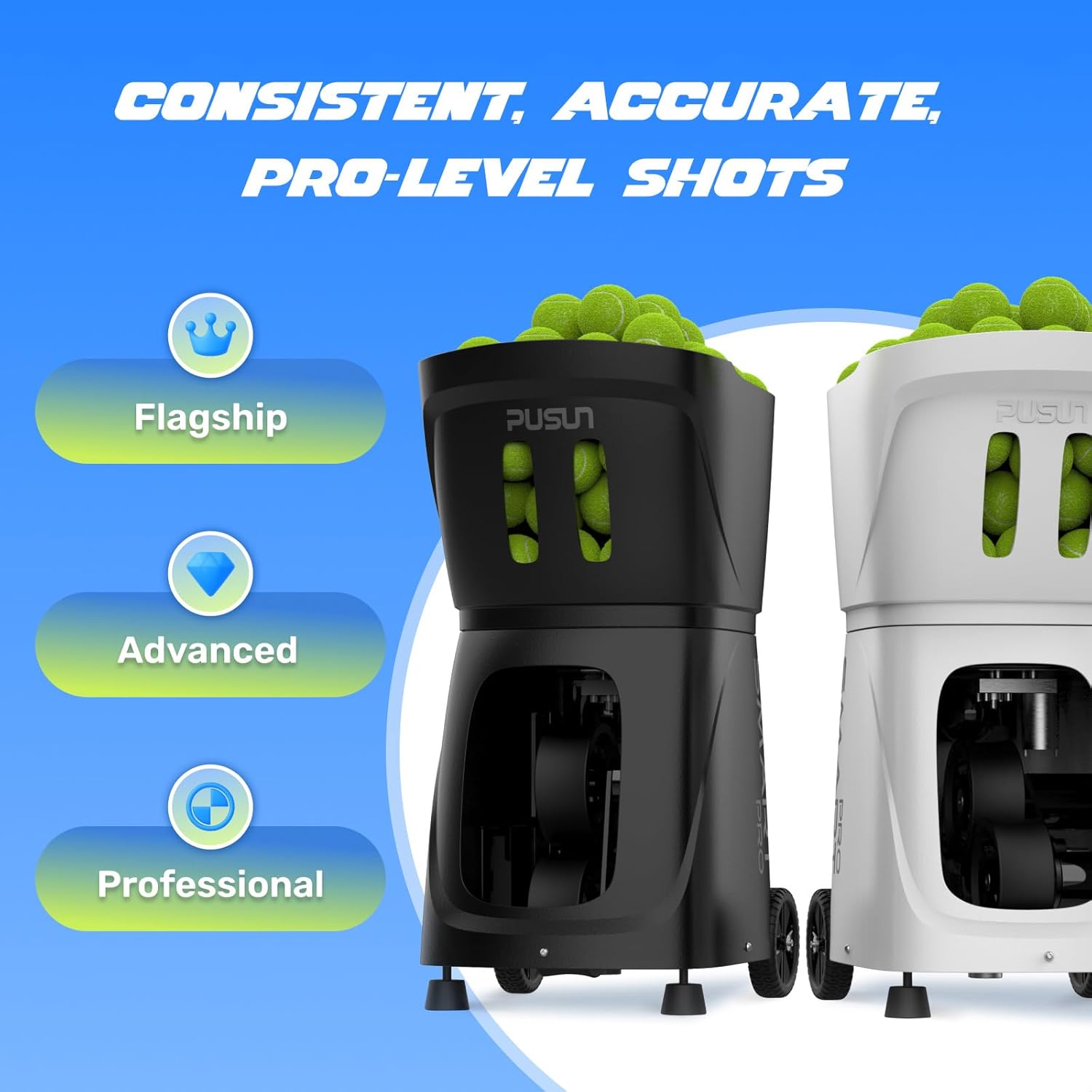 PT SMART PRO Best Seller Professional Machine Portable Intelligent Tennis Equipment APP Control for Training Technology Tennis