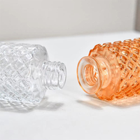 Bouteille vide plate en verre cristal transparent de 100 ml de style rétro avec bouchon en liège pour huiles essentielles aromatiques, emballage de parfum d'intérieur, marque Zhengshun