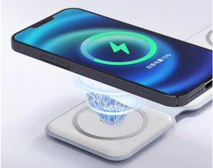 3 in 1 Foldable 15W Fast Magnetic Wireless Charging Station <b>for</b> Mobile <b>Phone</b> & Smart Watch Desktop Charger <b>Stand</b> - Product Image 5