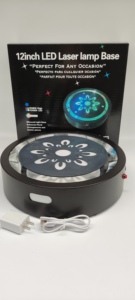 Control remoto de 12 pulgadas, Base de lámpara láser LED redonda, Hookah Shisha Lounge, luz LED, botella de taza plana, Base láser LED - Product Image 4