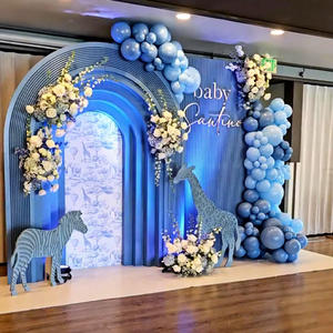 Arche en acrylique bleue personnalisée SMOOTH 2025, panneau de fond en PVC pour événements populaires, décoration de mariage, fête de bébé, anniversaire - Product Image 1