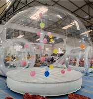 Dôme à bulles gonflable transparent de 10 pieds x 13 pieds avec souffleur, pompe, tapis rebondissant et aérateur, tente durable pour la location d'événements commerciaux et de fêtes