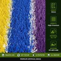 Gazon artificiel paysager multicolore de 25 mm, tapis synthétique dense pour parc d'attractions extérieur et sports pour enfants