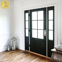 CBMMart Nouveau design isolation phonique verre trempé bois aluminium porte pour maison porte d'entrée extérieure villas bâtiment