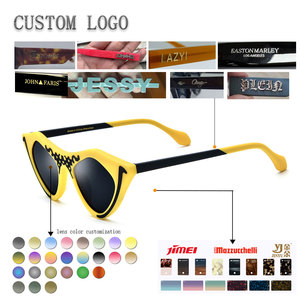 แว่นกันแดดทรงแคทอายกรอบเต็มสีสันสดใส เลนส์มิเรอร์ ป้องกันรังสียูวี 100% สำหรับผู้หญิง สไตล์ลำลอง - Product Image 2