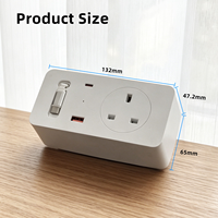 Multiprise de bureau avec protection contre la surchauffe, matériau ignifuge et protection multi-sécurité pour poste de travail de bureau
