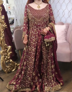 Luxury Zardozi Embroidered Bridal <b>Jacket</b> and Lehenga Set <b>for</b> <b>Wedding</b> - Product Image 5