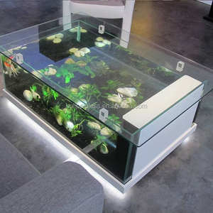 Fabricage Huisdecoratie Glas Vis Tank Tafel Koffie Aquarium Met Luchtpomp - Product Image 5