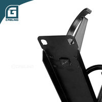 Gcabling Retachable 1u 19 inci d-ring, rak Data plastik Horizontal, pengatur pengatur kabel Tipe saluran dudukan untuk rak kabinet