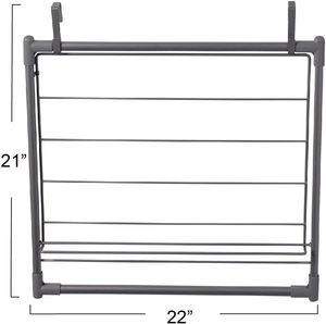 High Quality Folding Balcony <b>Clothes</b> Drying <b>Rack</b> Hanging Laundry <b>Rack</b> Over the Door <b>Rack</b> Hanger - Product Image 2