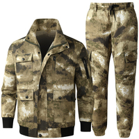 Ensemble uniforme tactique d'entraînement en polyester camouflage personnalisé pour hommes, respirant et résistant à l'usure, pour activités de plein air