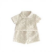 Ensemble bébé fille Angou Summer, nouveau-né, haut à manches courtes à fleurs fraîches et short, ensemble deux pièces
