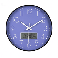 Horloge murale électronique multifonctionnelle, affichage de la température et de l'humidité, montre à quartz silencieuse, calendrier pour salon, horloge