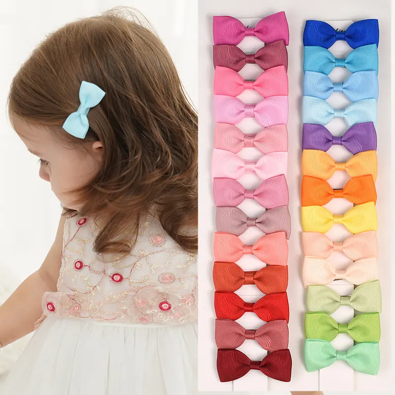 YiYuan Kid Classic Simple Hair Bow Clips Baby Children Barrettes Little Girl Hair Accessories Toddlers Hair Pins