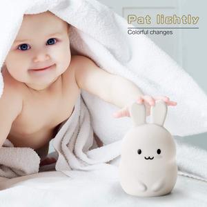 Kids Bedroom Cartoon Animal Panda Silicone Sleep Table Lamp Bunny Rechargeable Led <strong>Night</strong> <strong>Light</strong> for <strong>Baby</strong> Chidlren's Room - Product Image 3