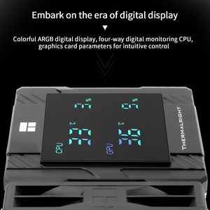 Thermalright 120นักฆ่าไร้รอยต่อระบบดิจิทัล ARGB สีดำ CPU แอร์คูลเลอร์6ท่อทำความเย็นคอมพิวเตอร์ CPU - Product Image 5