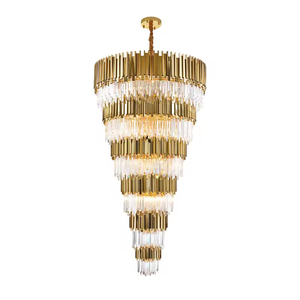 Modern Luxury Custom Project Chandelier <b>Light</b> Led Luxury Hotel <b>Large</b> Gold Crystal Chandeliers Luxury - Product Image 6