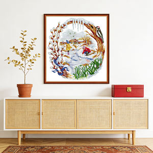 Kit de Punto de Cruz con Patrón HD de la <span class=keywords><strong>Serie</strong></span> Infantil, Tela Aida Estampada/Contada 16/14/11CT, Set de Bordado, Manualidades, Lienzo para Punto de Cruz - Product Image 3