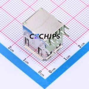 GT-USB-2042-CGG1 USB Connector Bent Lead Through Hole Connector Type-A USB 2.0 Female Right Angle Insert - Product Image 2