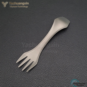 <b>Camping</b> Spork with Bottle Opener Dinner Spoon Flatware Picnic <b>Hiking</b> Travel Titanium Cookware - Product Image 2