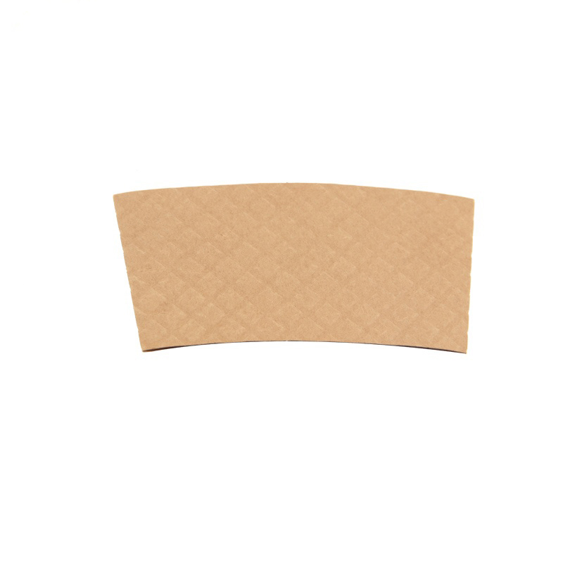 Manchon de tasse de papier kraft avec gaufrage