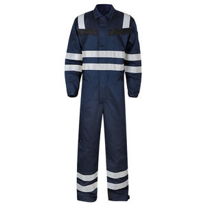 Combinaison antistatique ignifuge bleu marine Xk22 79694 avec bandes réfléchissantes pour travaux miniers, chimiques et électriques - Product Image 2