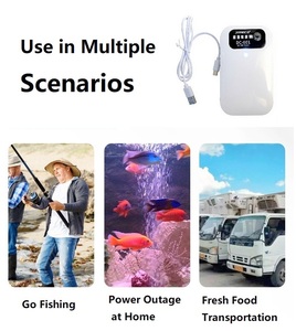 משאבת אוויר מודרנית לאקווריום Jeneca, USB AC/DC, מופעלת על ידי סוללת ליתיום, עם מחוון, מלבנית, חוסכת אנרגיה, שקטה, לשימוש פנים וחוץ - Product Image 3