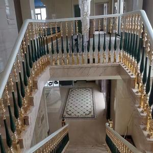 Nouvelle colonne Villa Duplex Loft clôture plate-forme <span class=keywords><strong>baie</strong></span> <span class=keywords><strong>vitrée</strong></span> balcon garde-corps balustrade en alliage d'aluminium escalier main courante balustrade - Product Image 3