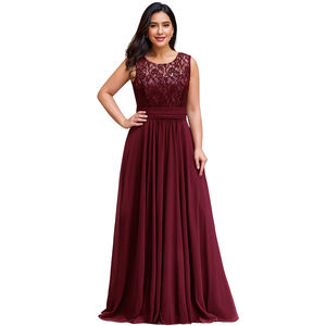 Elegante Vestido de Noche Talla Grande |   Vestido de encaje y gasa para invitadas de boda |   Vestido Largo Formal para Fiesta |   Vestido de Cóctel para Mujer con Curvas 2026 - Product Image 4