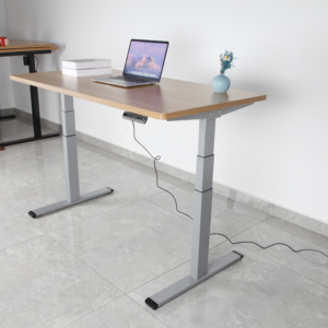 Ergonomic máy tính bảng nội thất văn phòng Chiều cao bàn có thể điều chỉnh bàn màu xám bàn khung đứng bàn duy nhất động cơ kép - Product Image 3