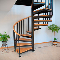 Escalier en colimaçon sur mesure pour intérieur avec structure, escalier hélicoïdal pour villa, maison duplex