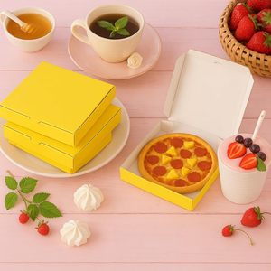 Cajas Mini para Pizza y Postres, Ideales para Fiestas, Panaderías, <span class=keywords><strong>Entrega</strong></span> <span class=keywords><strong>de</strong></span> Comida, Celebraciones, Navidad y Cumpleaños - Product Image 2
