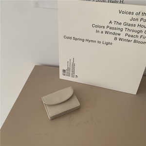 Minimalist PU Leather <b>Small</b> <b>Wallet</b> for Women Slim Trifold Card Holder Solid Color Coin Purse for Daily Use & Travel - Product Image 2