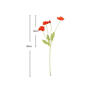 Simulación de flores de seda de amapola de maíz, arreglo floral de flores artificiales adecuado para regalos de cumpleaños y acentos de vegetación interior - Product Image 3