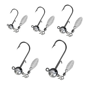 DN 3g 5g 7g 10g 15g Cabeças de pesca Jig Cabeças Cabeças de pesca Chumbo Cabeça Worm Gancho Jig Cabeça com Spinner Isca Colher Lure - Product Image 1