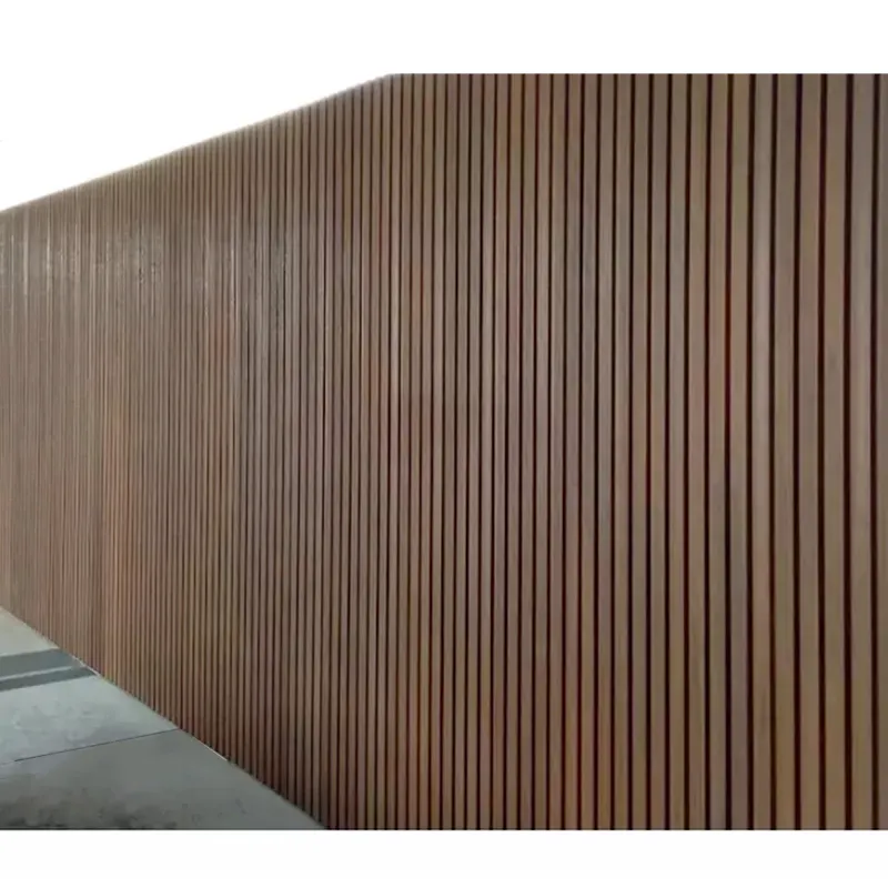 Außen Außen Co Extrusion dekorative Platte Lamellen Fassaden platte PVC Holz Kunststoff Verbund wpc große Wand verkleidung Panel