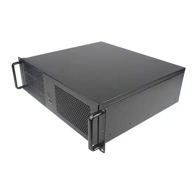 Industrial 3U ATX Server Chassis Case Plastic Rack Mount IPC Enclosure with Cooling Fans and PSU Power Supply in Stock