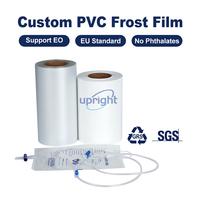 Rouleau de film pharmaceutique de film plastique pvc mat de qualité médicale vertical pour sac d'urine