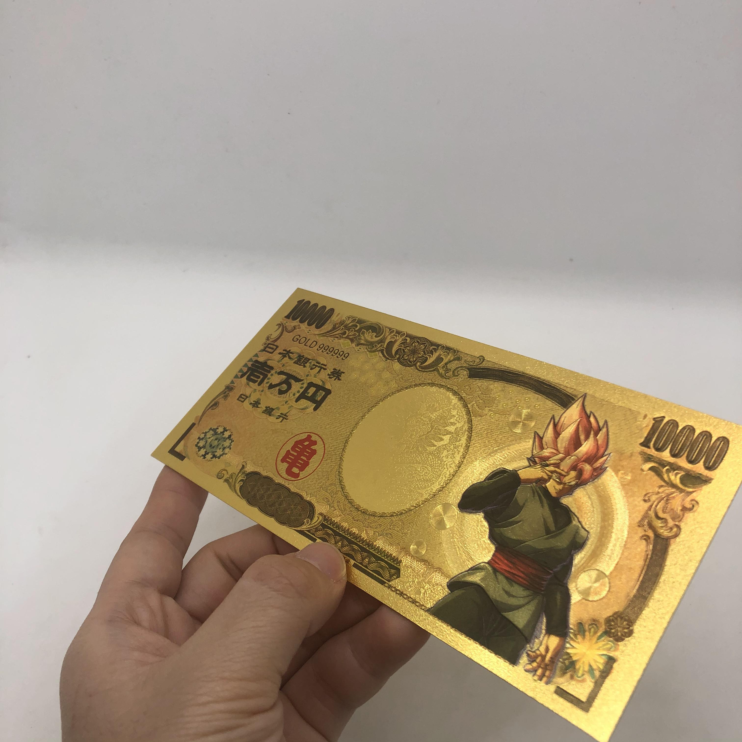 ドラゴンボール悟空ブラックアニメ日本10000円記念紙幣24金紙幣