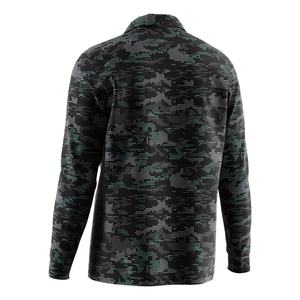 T-shirt de sport à sublimation pour fabricant, manches longues, haute qualité, extensible 4 directions, polo de golf Dry Fit avec fermeture éclair - Product Image 2