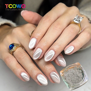 ผงสีแม่เหล็กคุณภาพสูง TCOWO สำหรับทำเล็บแบบตาแมว 4 <span class=keywords><strong>ซี</strong></span>รีส์ - ผงโครเมี่ยมออกไซด์โลหะจากไมก้า - Product Image 1